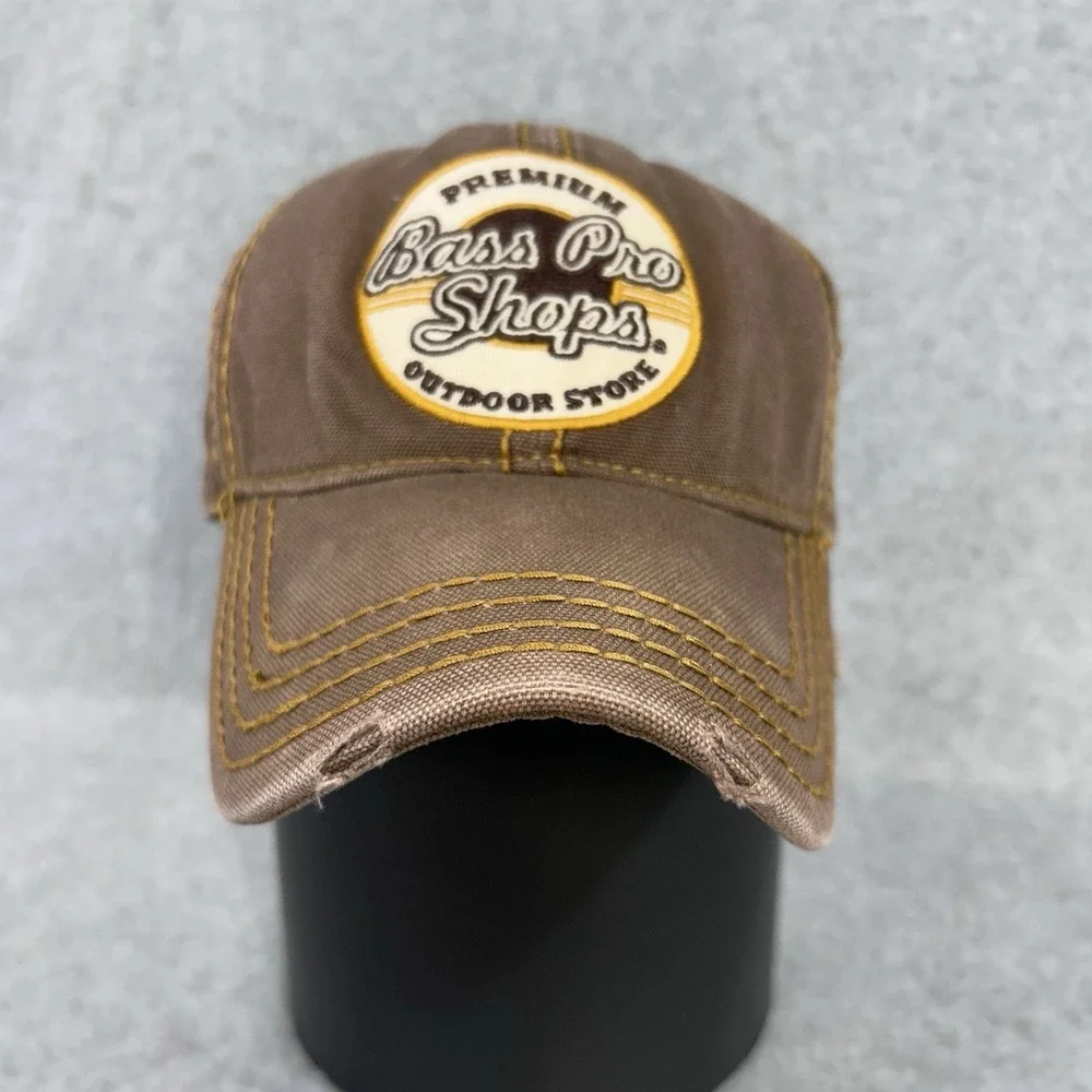 Premium Bass Pro Shops Outdoor‎ Store Ball Cap Adjustable Strap Preowned Brown